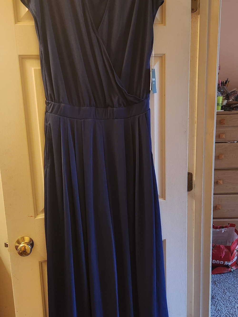 HALARA Navy Blue Wide-Leg Jumpsuit